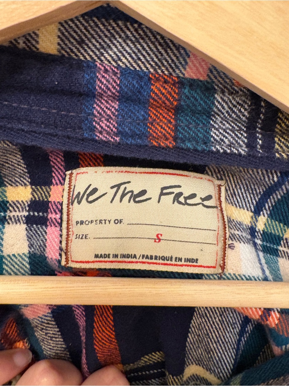 Free People We The Free Girl Meets Boy Plaid Flannel S Oversized Cotton - Picture 5 of 8
